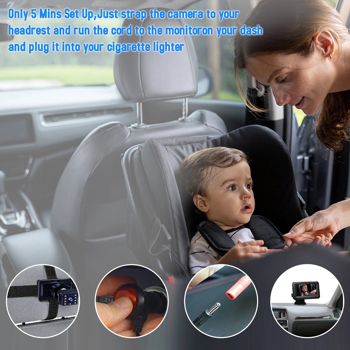 Baby Car Mirror - Adjustable Wide View Angle